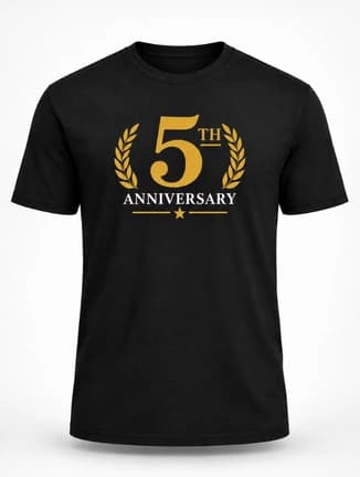 5-year anniversary apparel